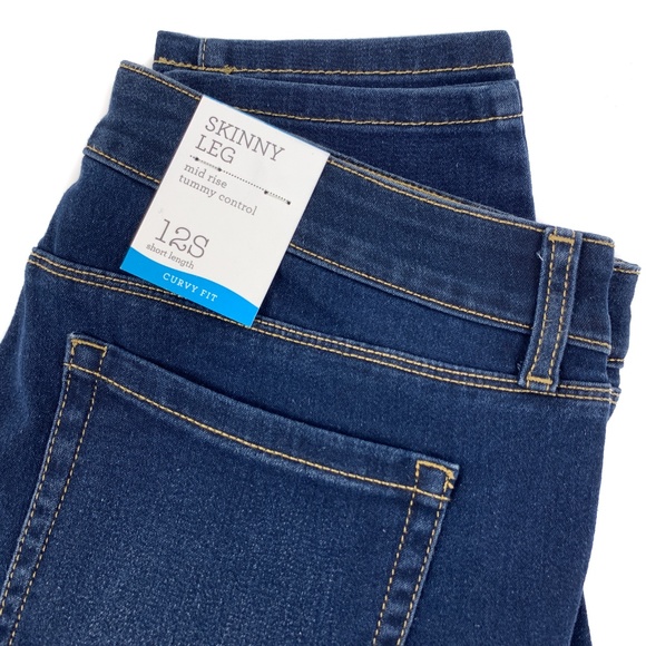 Curvy Skinny Leg Jeans Tummy Control 
